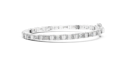 Emerald Tennis Lab Grown Diamond Bracelet
