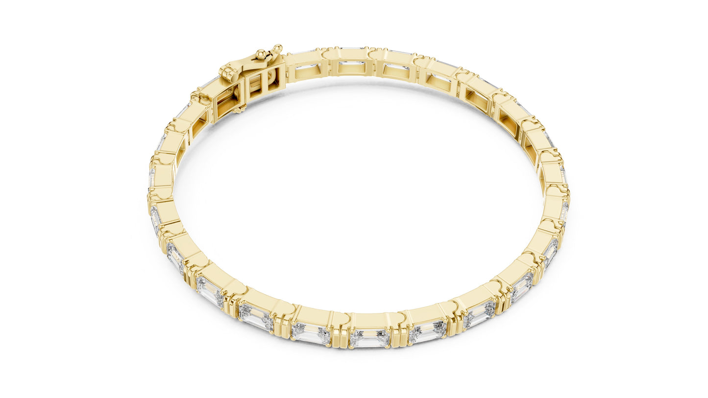 Emerald Tennis Lab Grown Diamond Bracelet