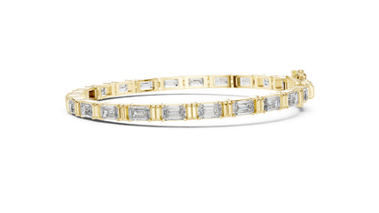 Emerald Tennis Lab Grown Diamond Bracelet