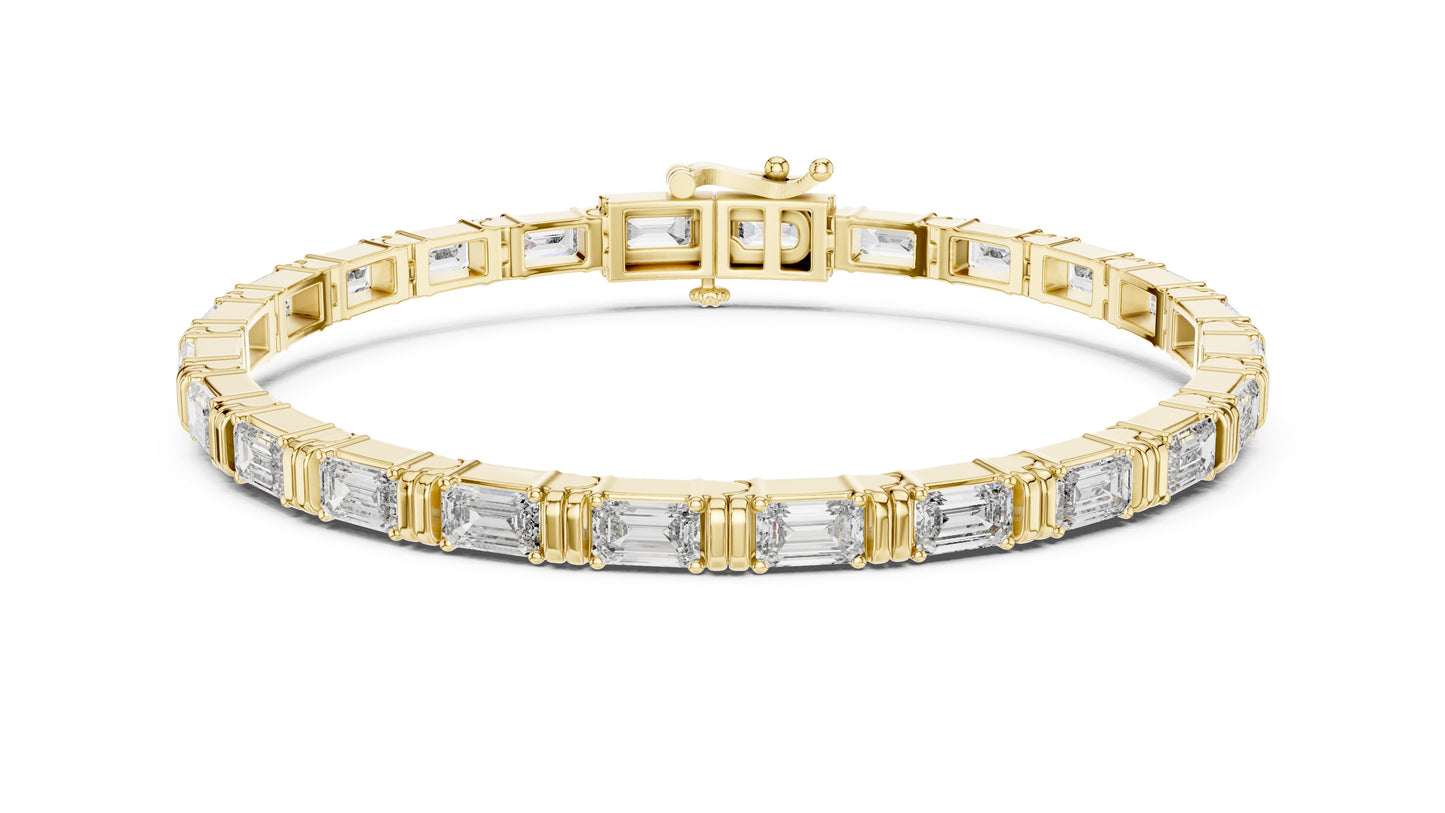 Emerald Tennis Lab Grown Diamond Bracelet