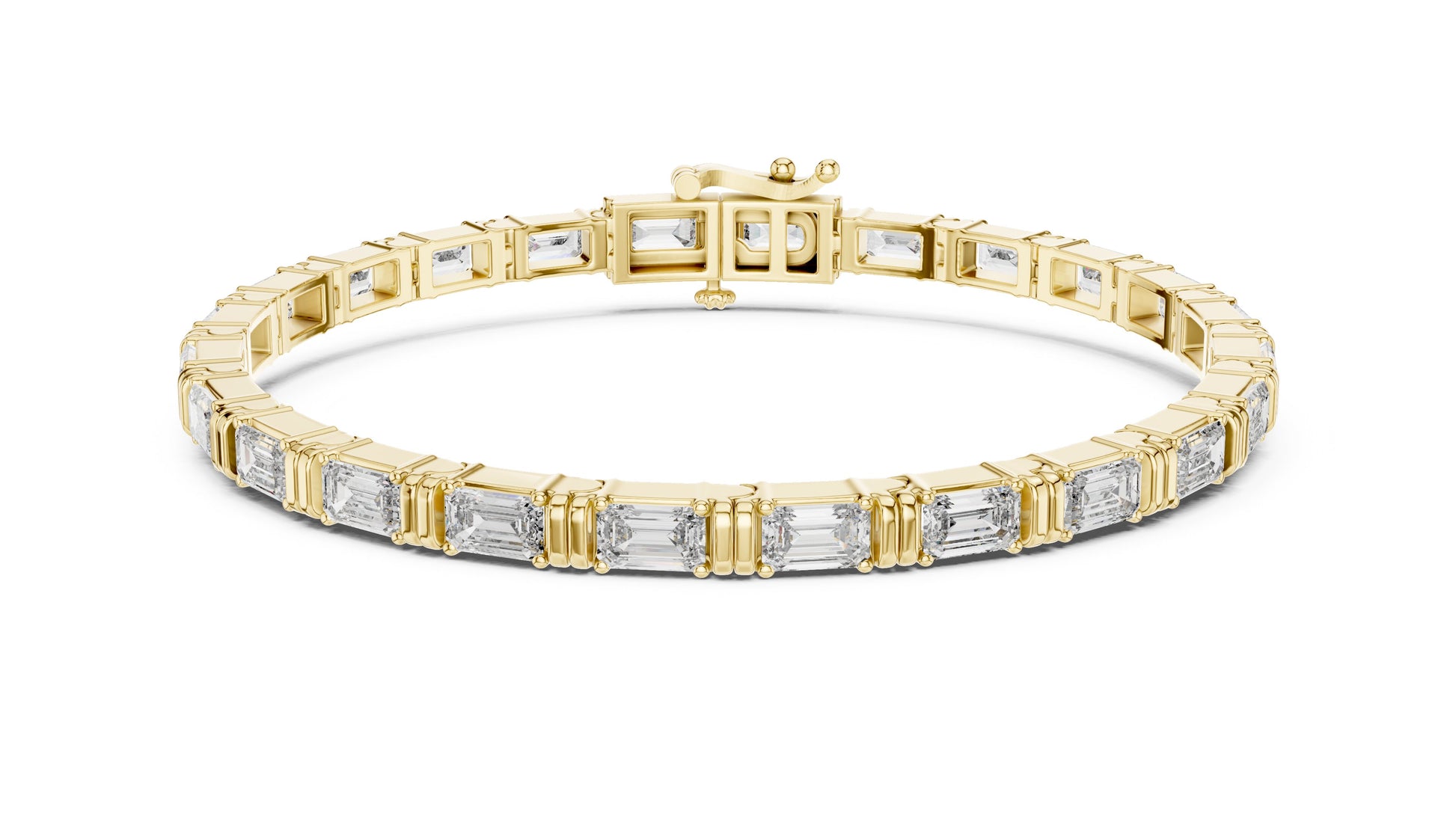 Emerald Tennis Lab Grown Diamond Bracelet