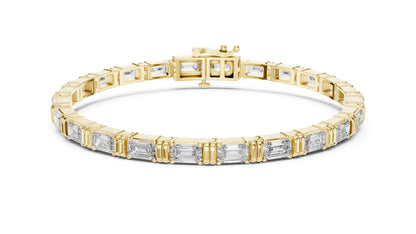 Emerald Tennis Lab Grown Diamond Bracelet