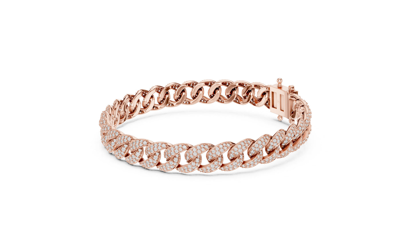 Round Link Lab Grown Diamond Bracelet