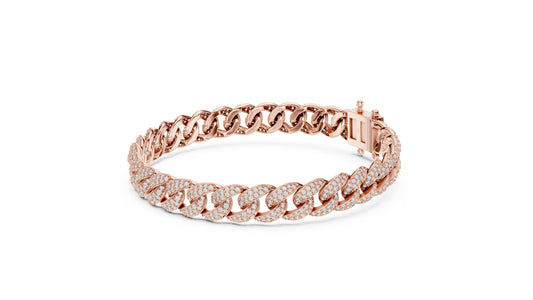 Round Link Lab Grown Diamond Bracelet