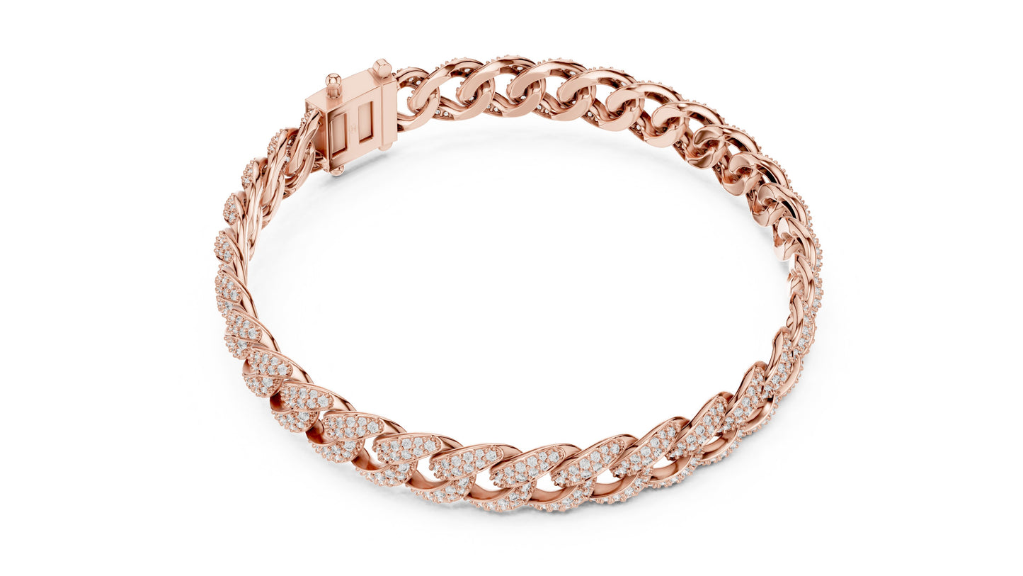 Round Link Lab Grown Diamond Bracelet