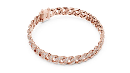 Round Link Lab Grown Diamond Bracelet