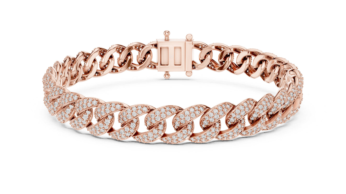 Round Link Lab Grown Diamond Bracelet