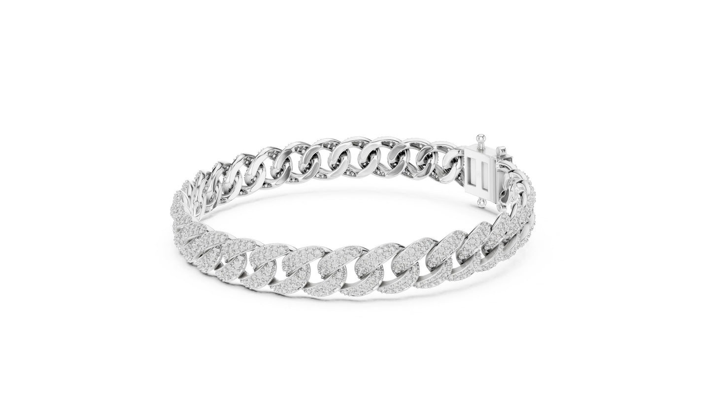 Round Link Lab Grown Diamond Bracelet