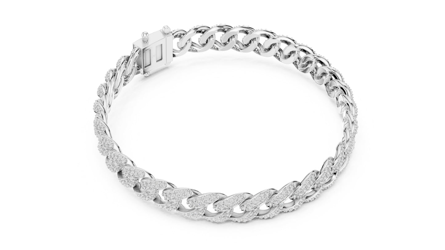 Round Link Lab Grown Diamond Bracelet