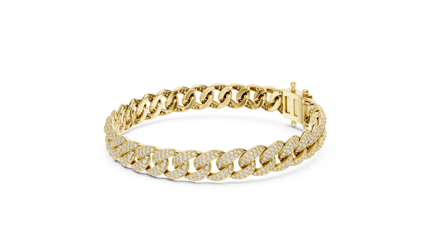Round Link Lab Grown Diamond Bracelet