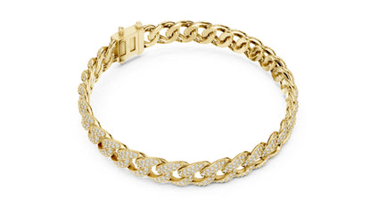 Round Link Lab Grown Diamond Bracelet