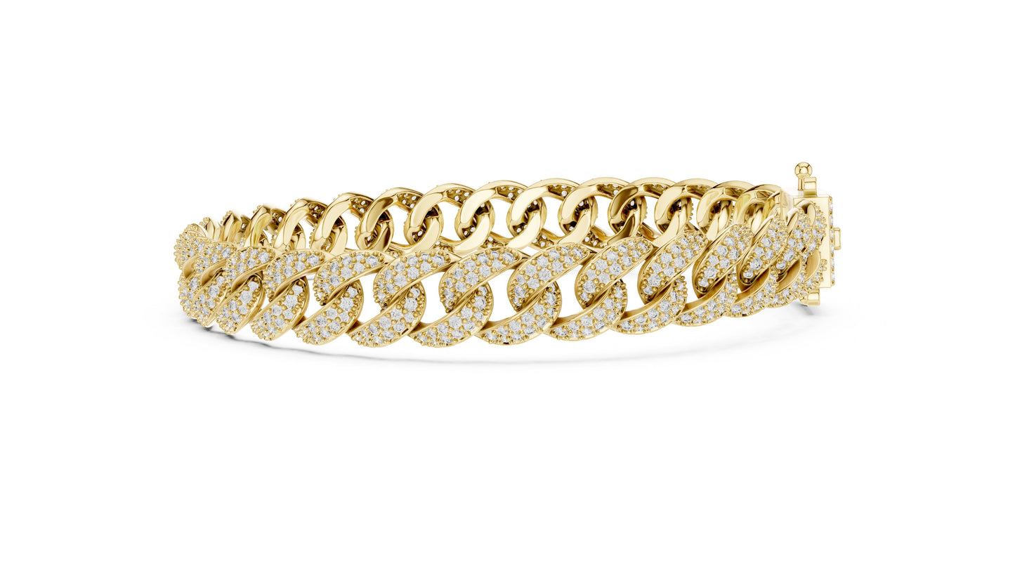 Round Link Lab Grown Diamond Bracelet