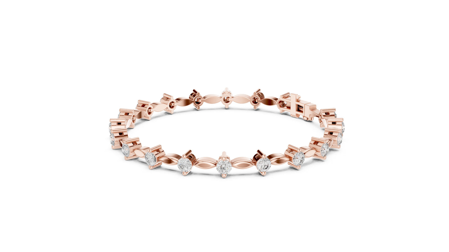 Marquise Tennis Lab Grown Diamond Bracelet