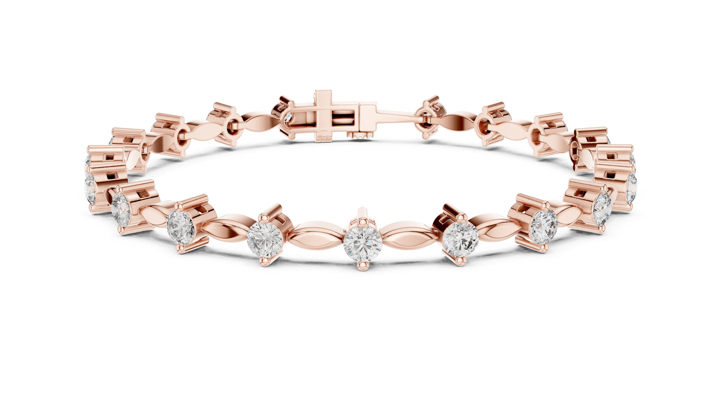 Marquise Tennis Lab Grown Diamond Bracelet
