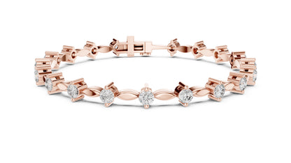 Marquise Tennis Lab Grown Diamond Bracelet