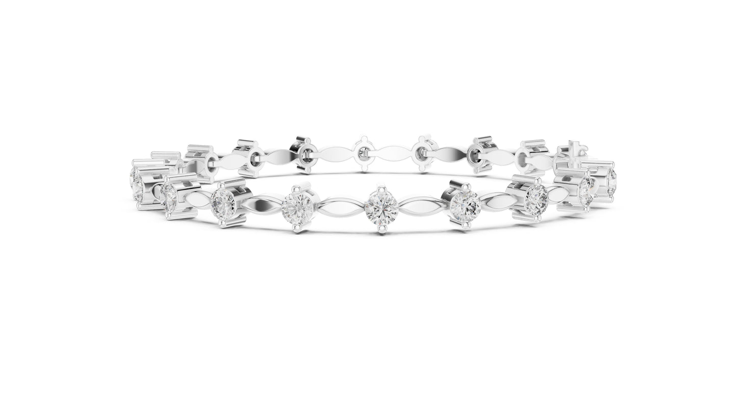 Marquise Tennis Lab Grown Diamond Bracelet