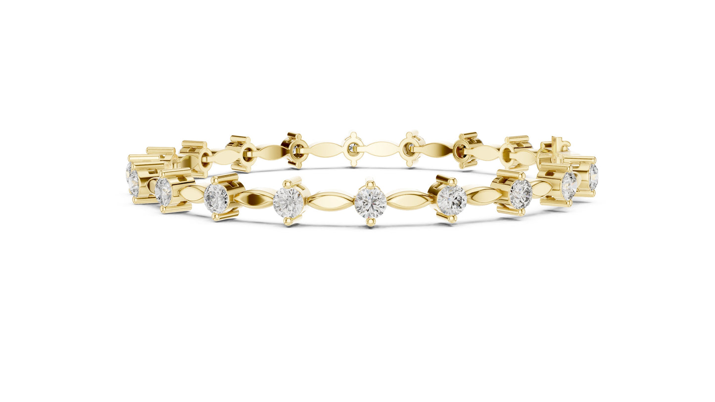 Marquise Tennis Lab Grown Diamond Bracelet