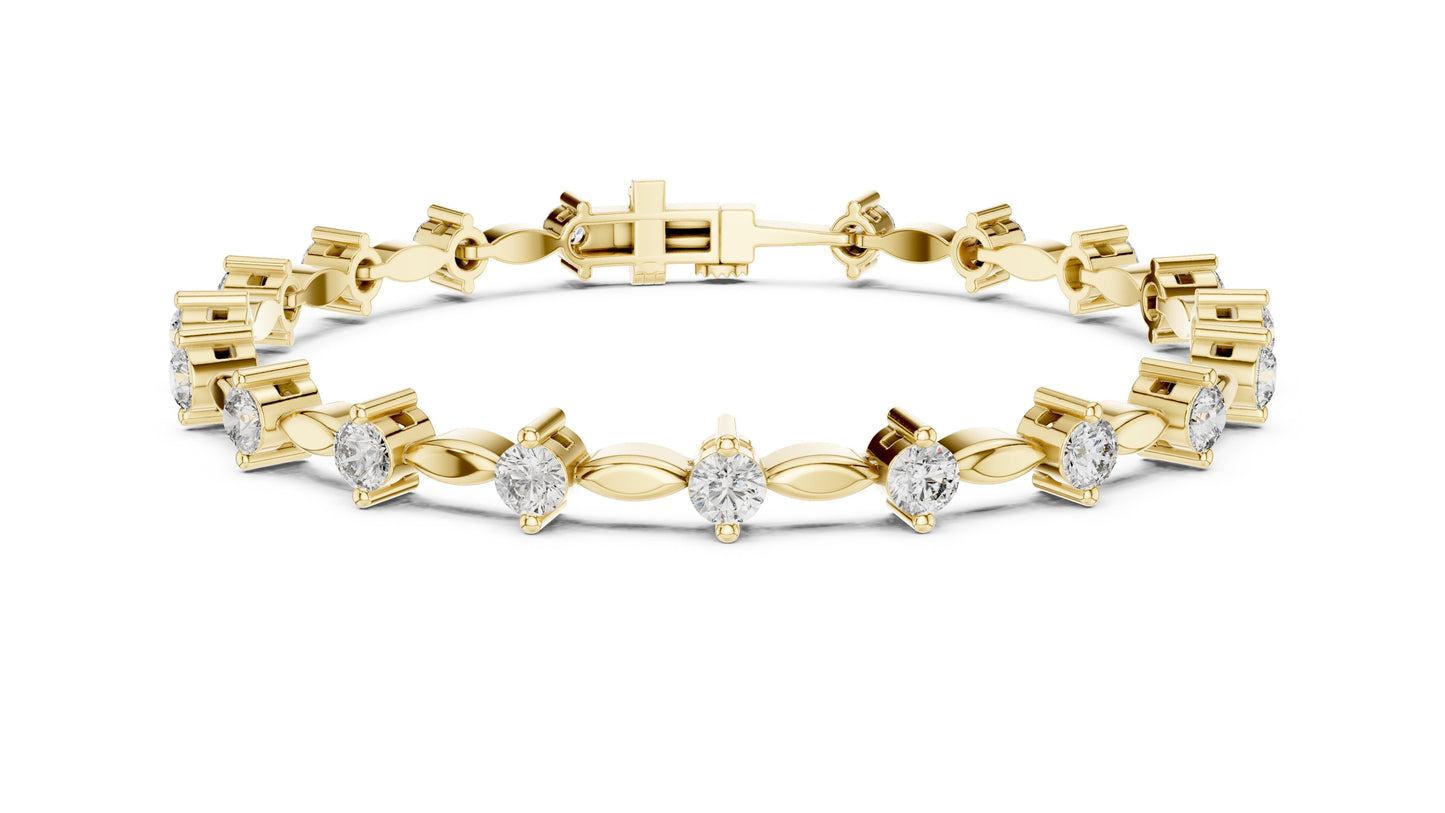 Marquise Tennis Lab Grown Diamond Bracelet