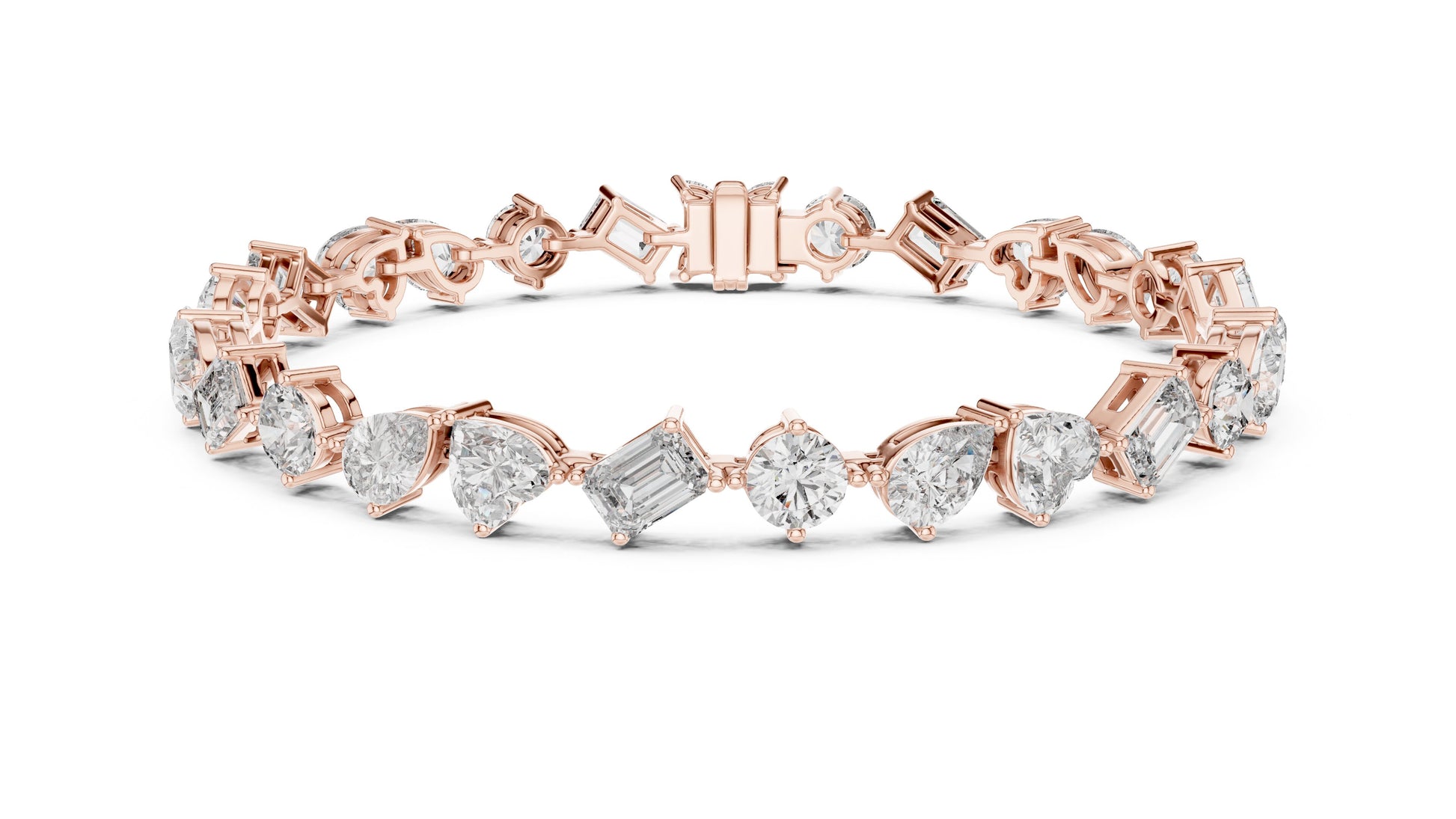 Mixed Shape Lab Grown Diamond Tennis Bracelet