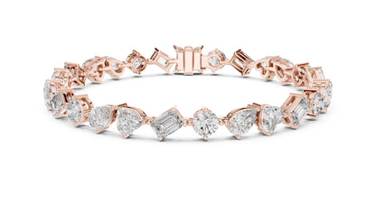 Mixed Shape Lab Grown Diamond Tennis Bracelet