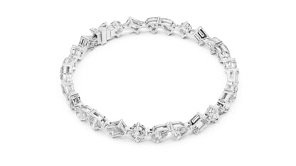 Mixed Shape Lab Grown Diamond Tennis Bracelet