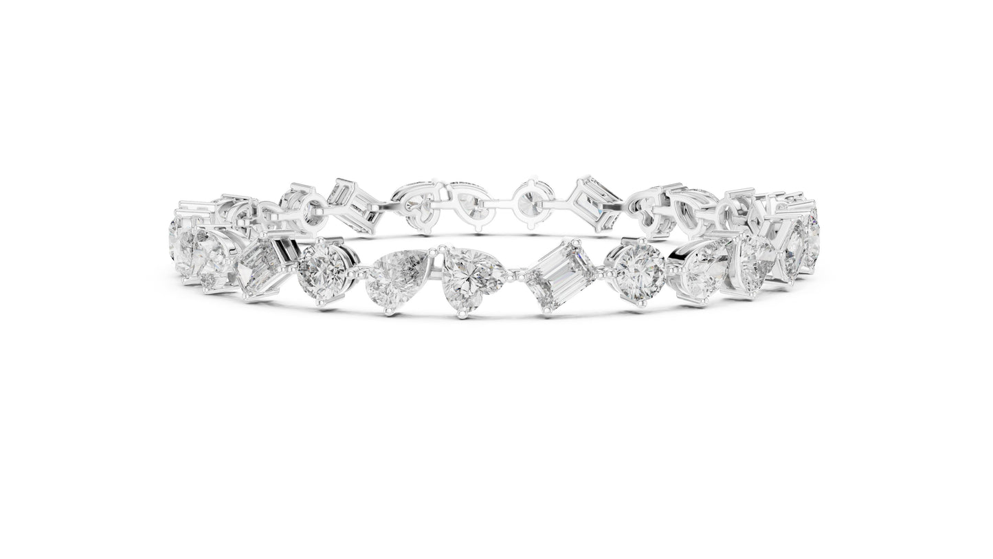 Mixed Shape Lab Grown Diamond Tennis Bracelet