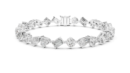 Mixed Shape Lab Grown Diamond Tennis Bracelet
