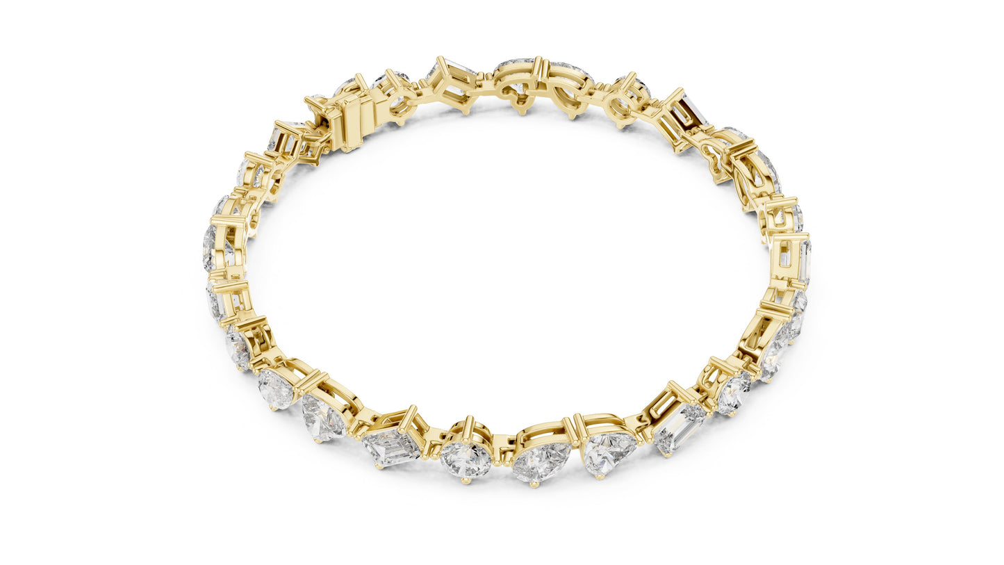 Mixed Shape Lab Grown Diamond Tennis Bracelet