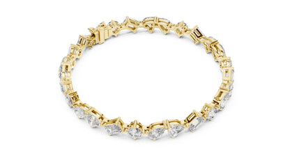 Mixed Shape Lab Grown Diamond Tennis Bracelet