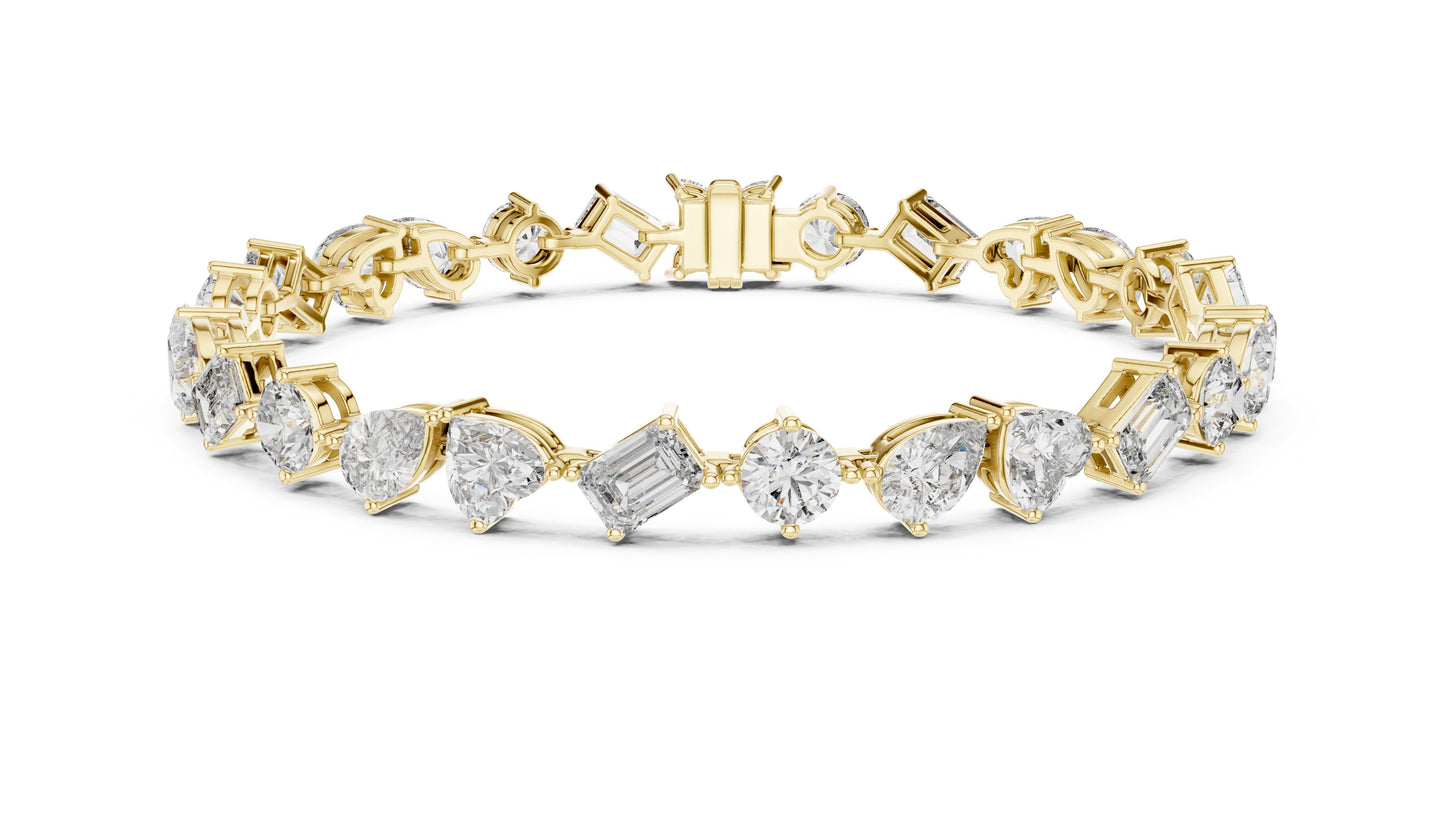 Mixed Shape Lab Grown Diamond Tennis Bracelet