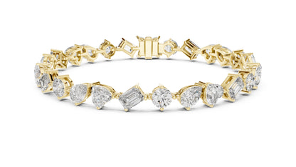 Mixed Shape Lab Grown Diamond Tennis Bracelet