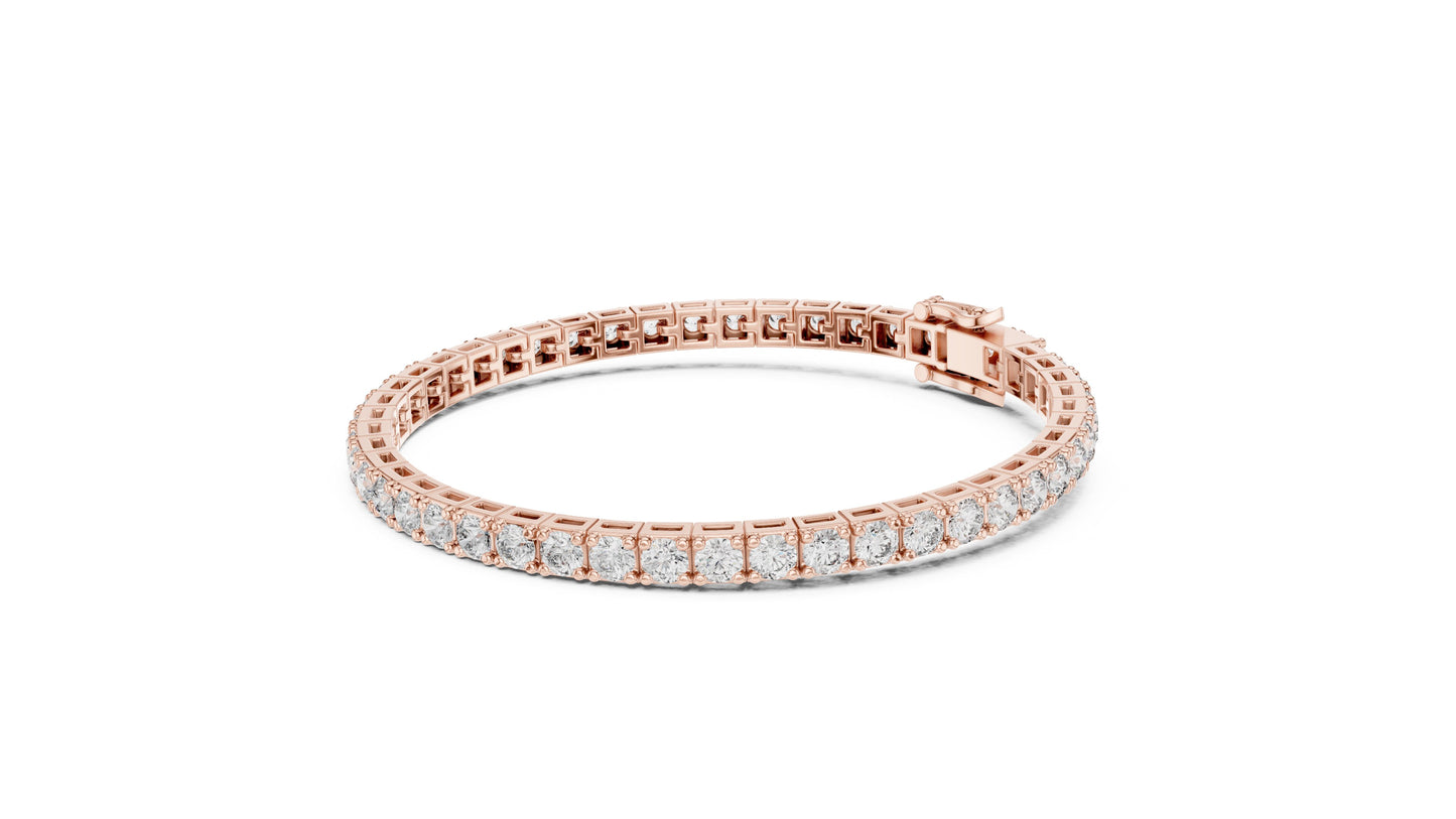 Round Tennis Lab Grown Diamond Bracelet