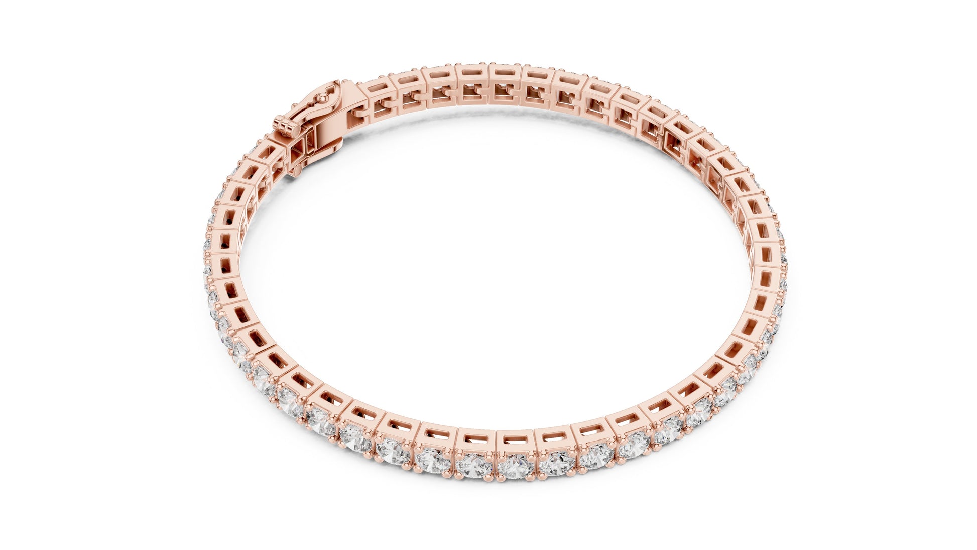 Round Tennis Lab Grown Diamond Bracelet