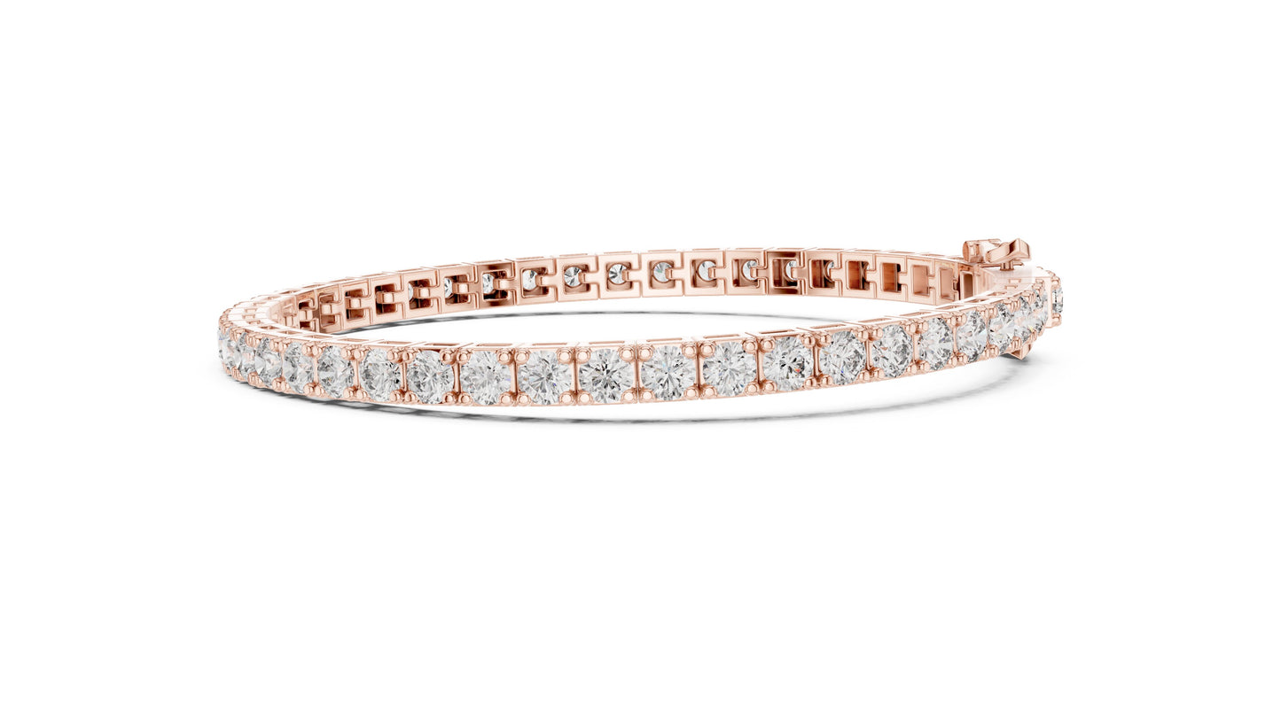 Round Tennis Lab Grown Diamond Bracelet