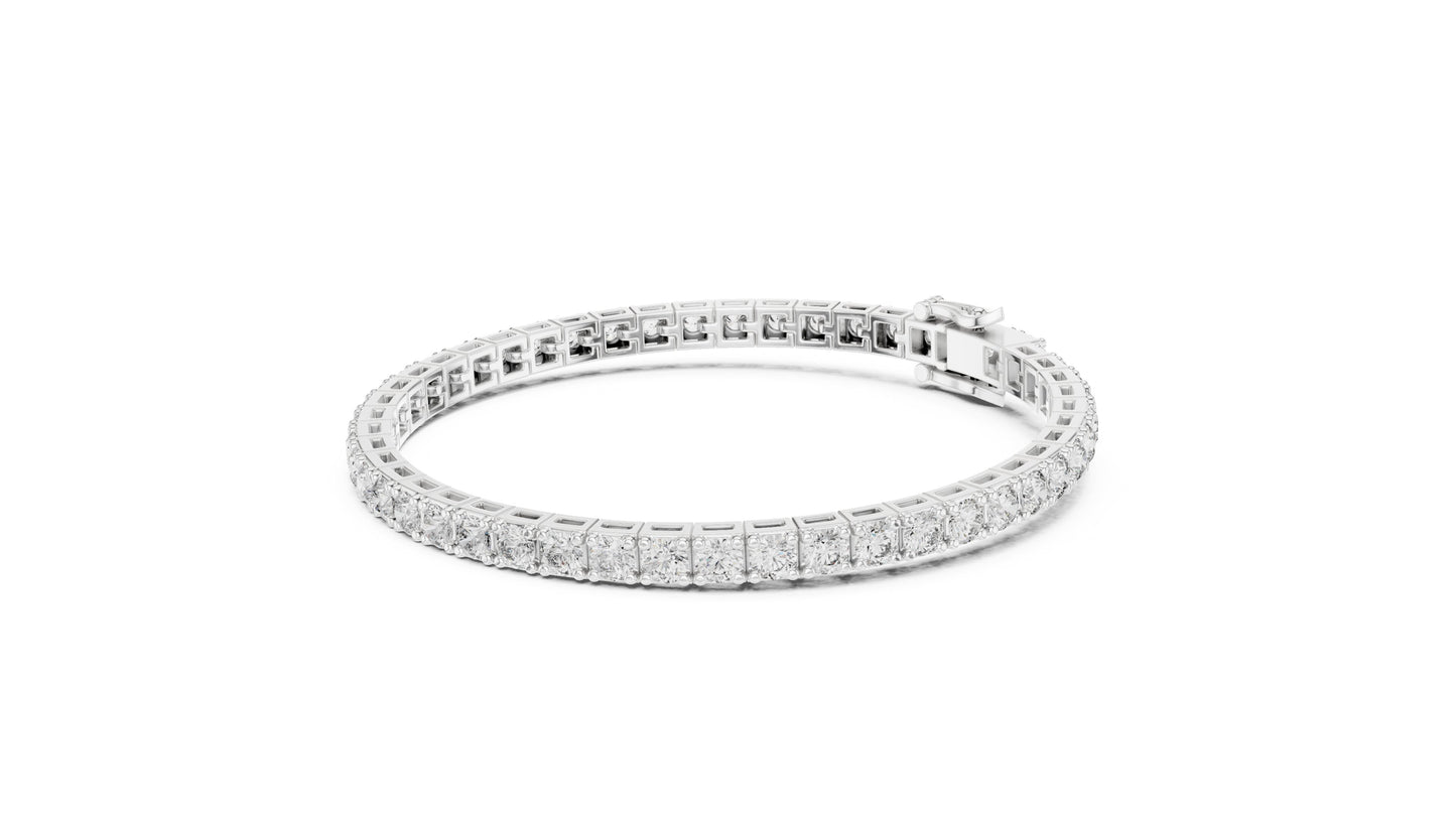 Round Tennis Lab Grown Diamond Bracelet
