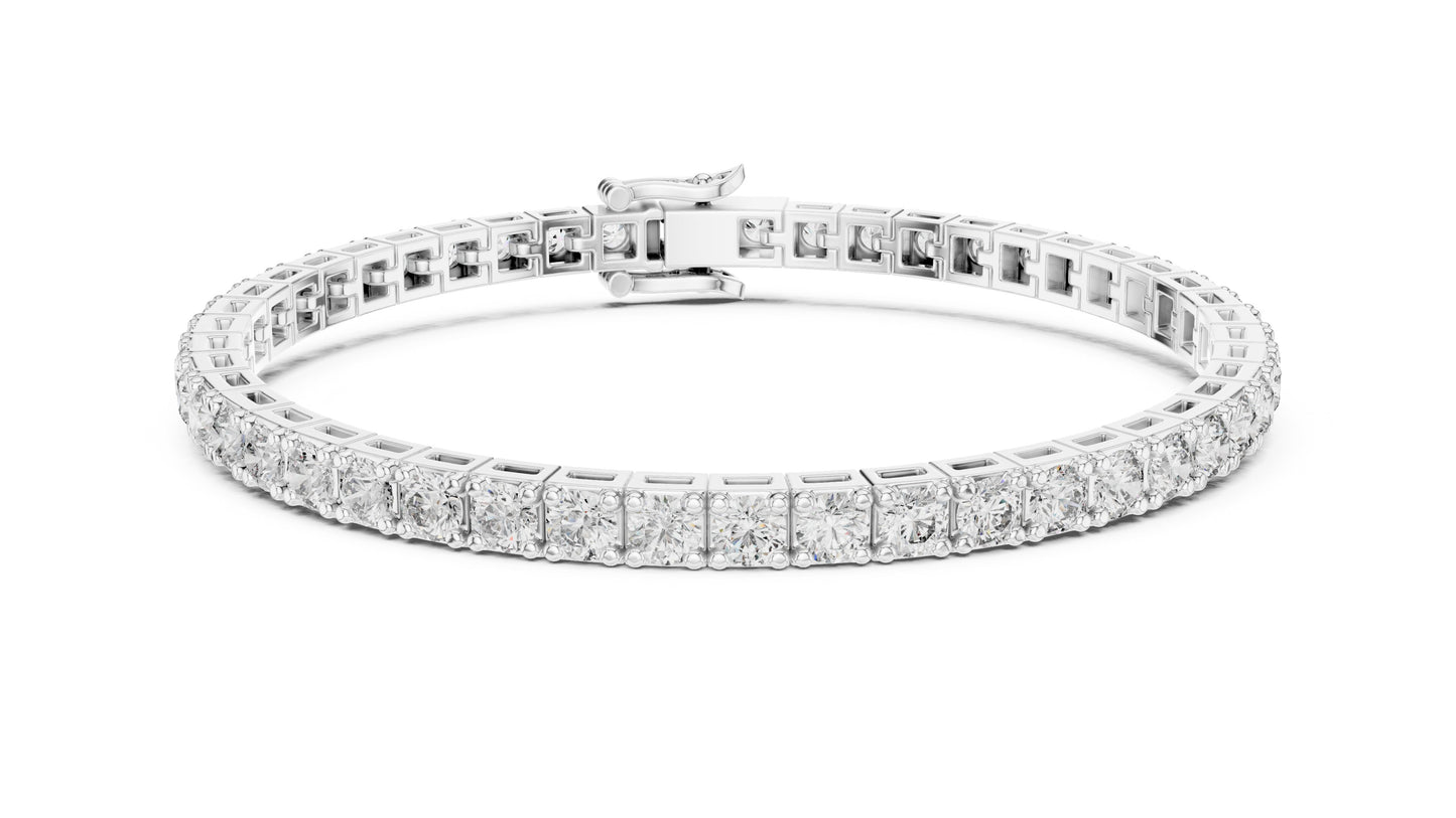 Round Tennis Lab Grown Diamond Bracelet