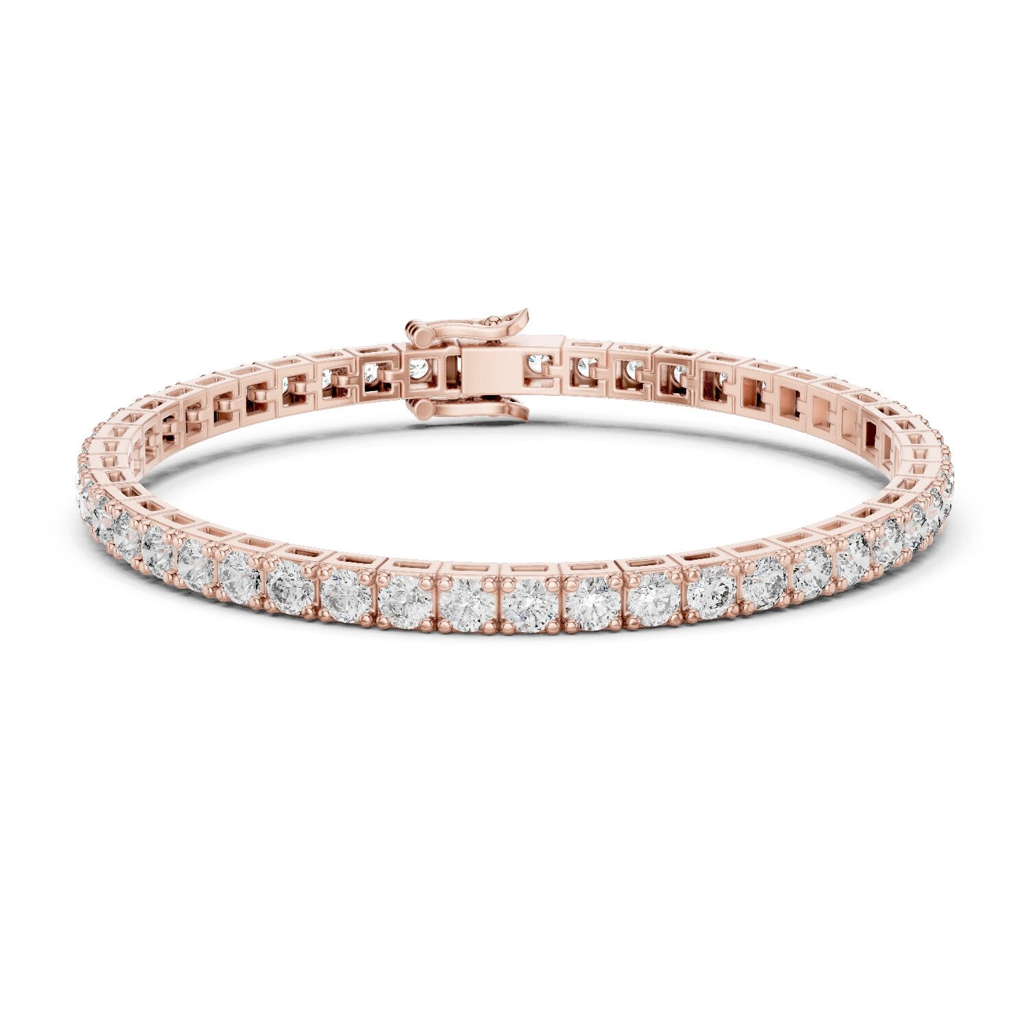 Round Tennis Lab Grown Diamond Bracelet