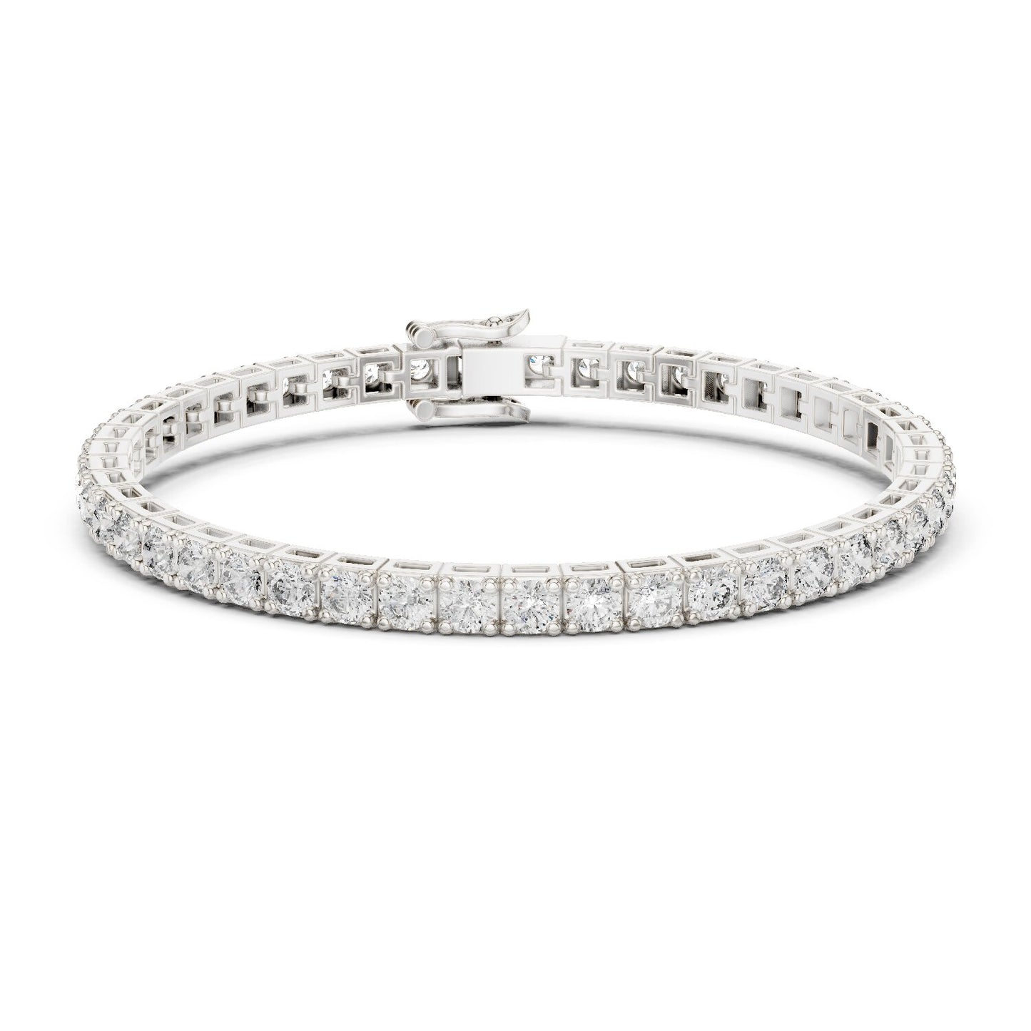 Round Tennis Lab Grown Diamond Bracelet