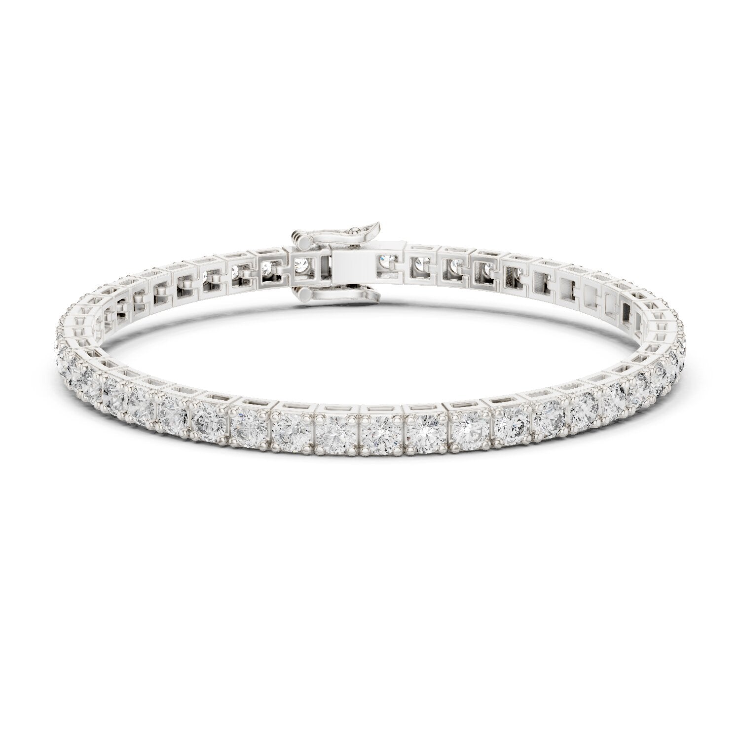Round Tennis Lab Grown Diamond Bracelet