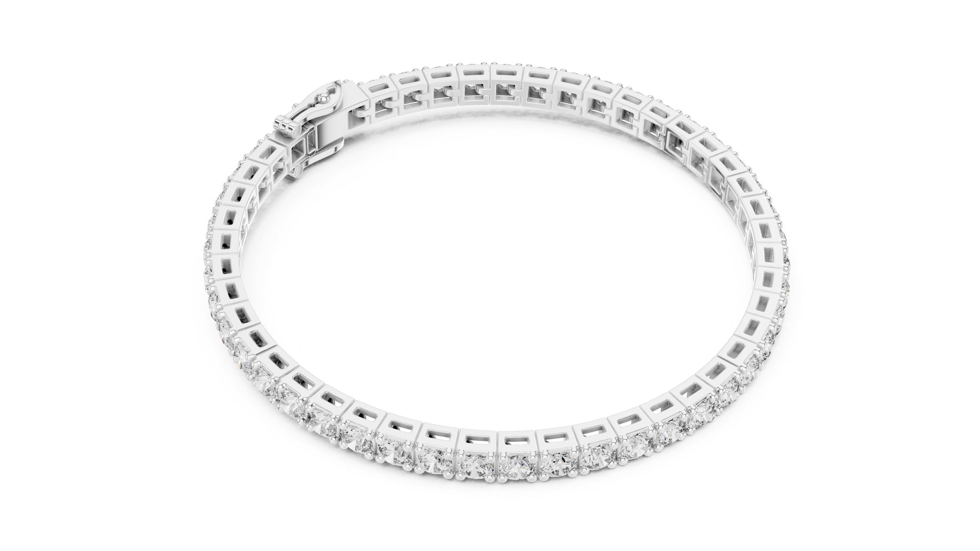 Round Tennis Lab Grown Diamond Bracelet