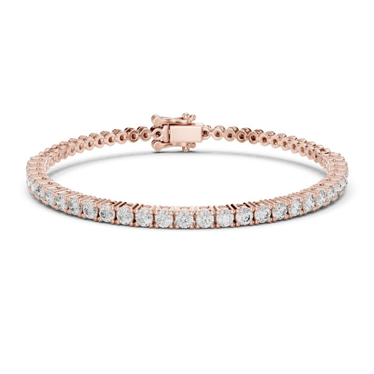 Round Tennis Lab Grown Diamond Bracelet