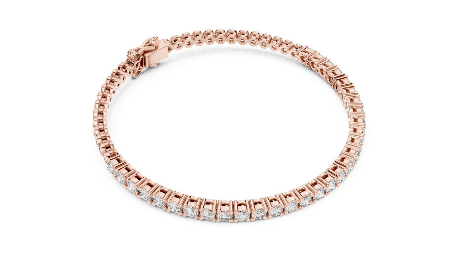 Round Tennis Lab Grown Diamond Bracelet