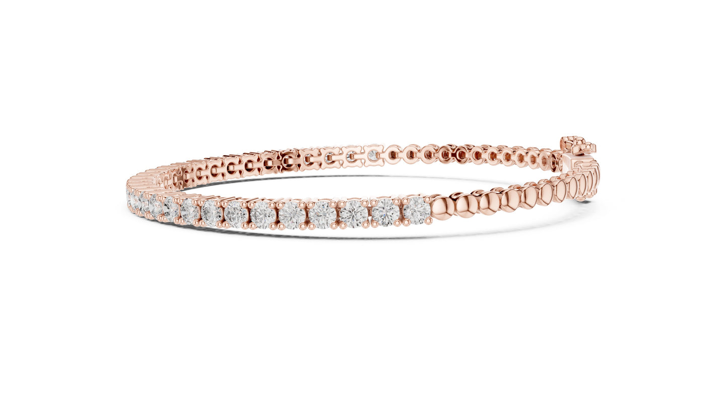 Round Tennis Lab Grown Diamond Bracelet