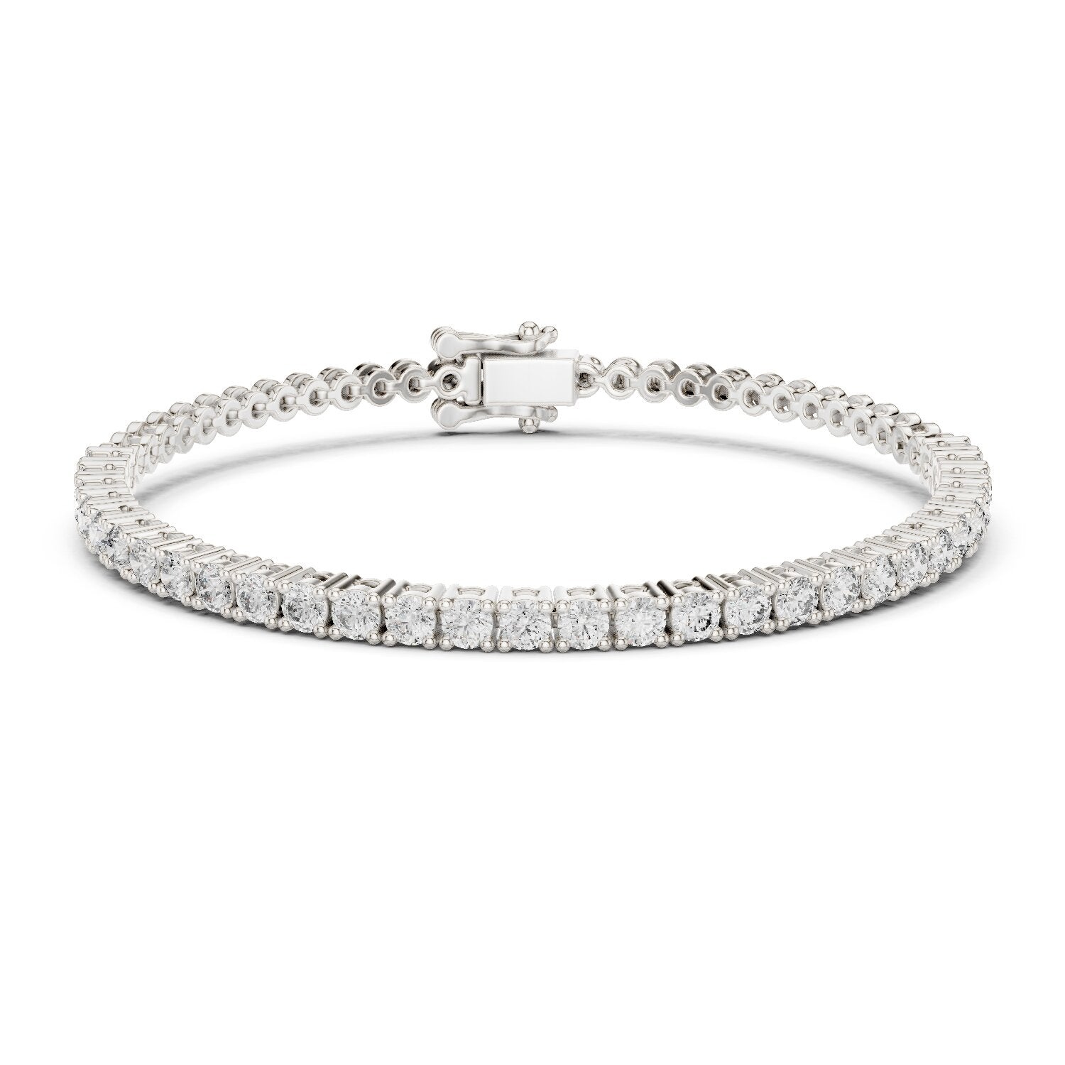 Round Tennis Lab Grown Diamond Bracelet