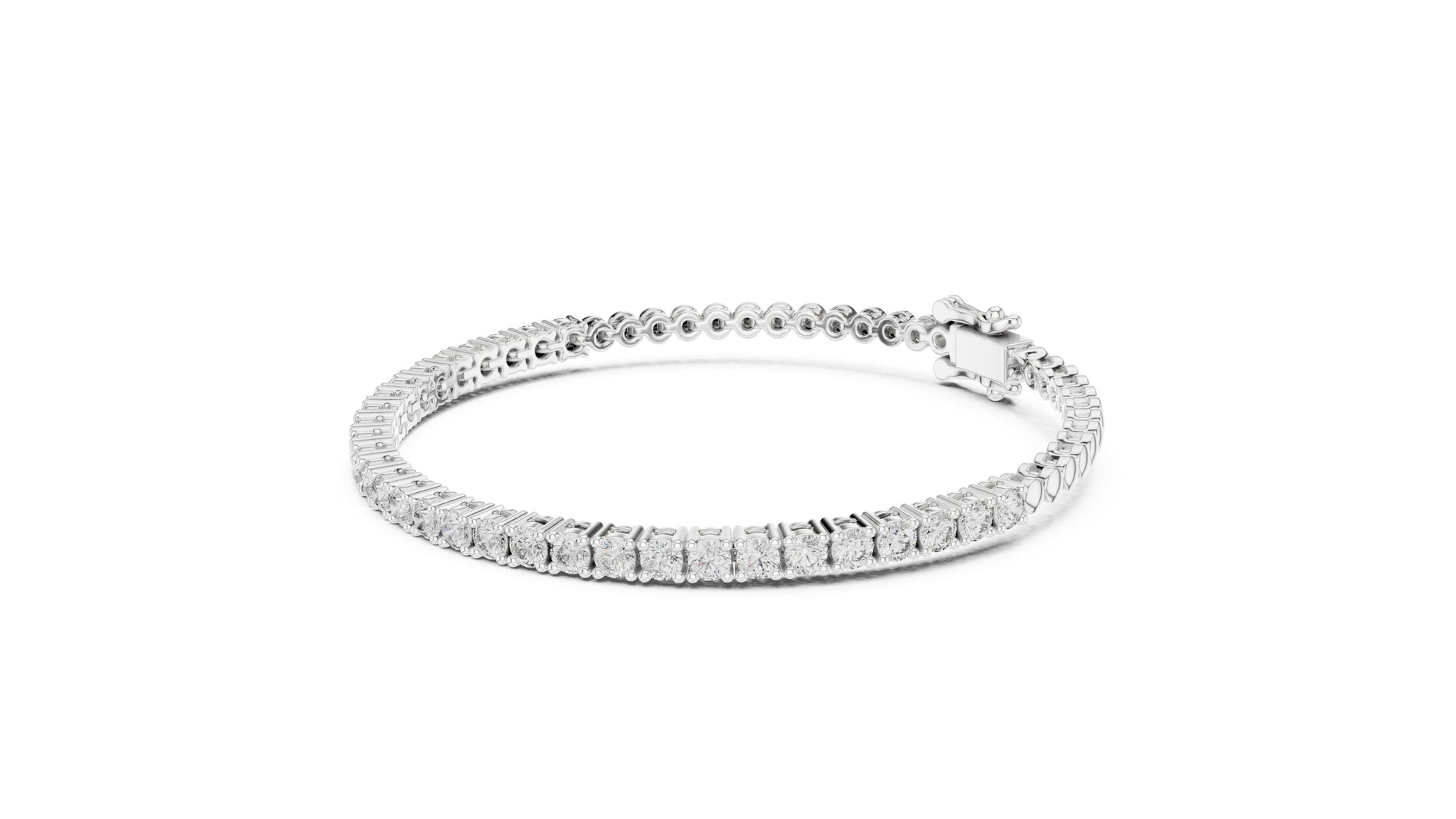 Round Tennis Lab Grown Diamond Bracelet