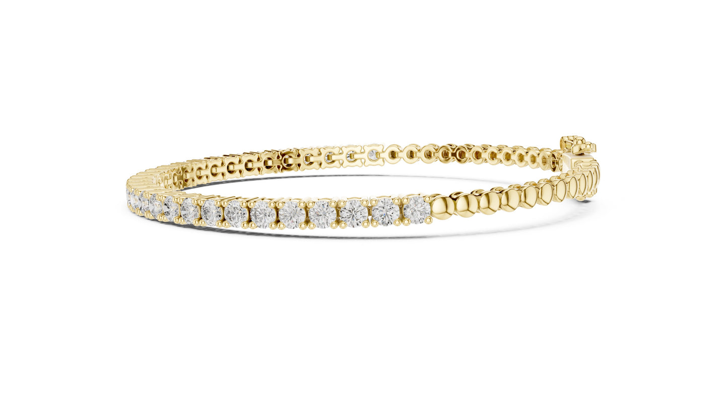 Round Tennis Lab Grown Diamond Bracelet