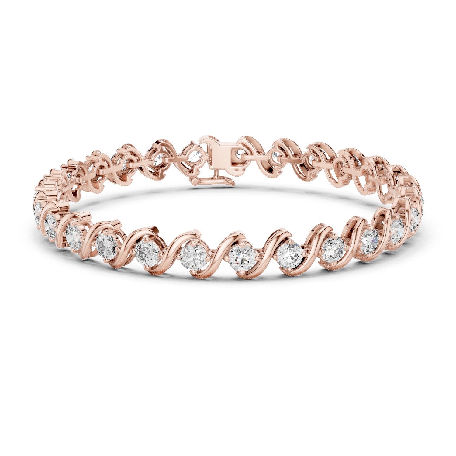 Round Tennis Lab Grown Diamond Bracelet
