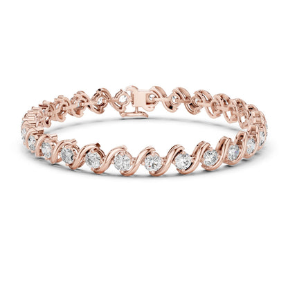 Round Tennis Lab Grown Diamond Bracelet