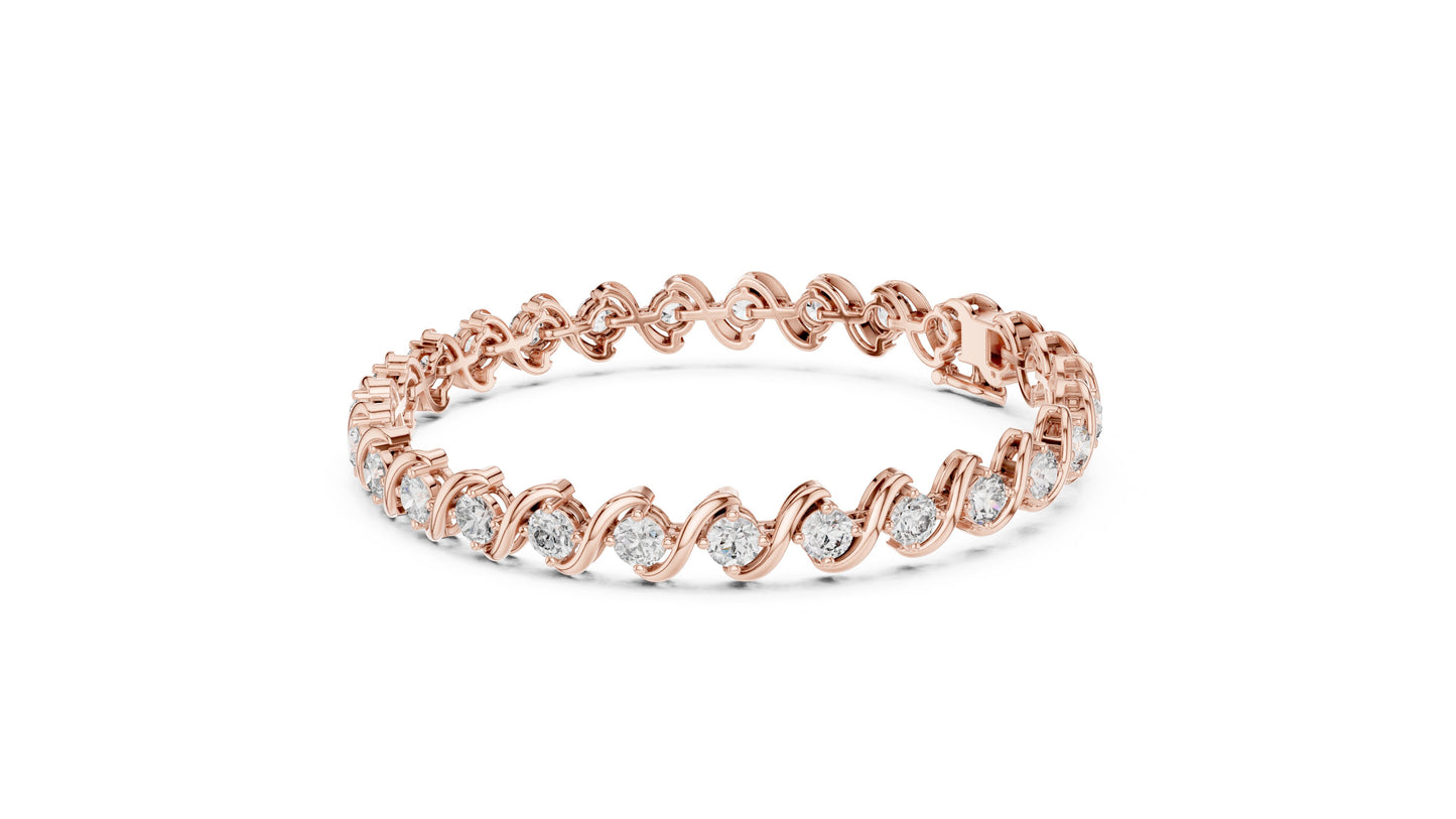 Round Tennis Lab Grown Diamond Bracelet