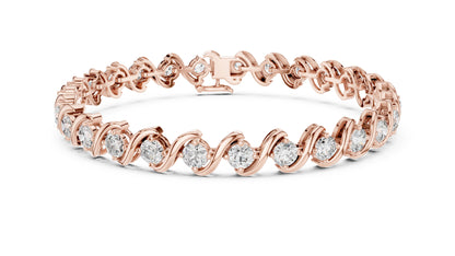 Round Tennis Lab Grown Diamond Bracelet